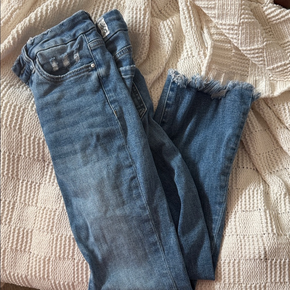 Altar'd State Frayed Hem Blue Jeans